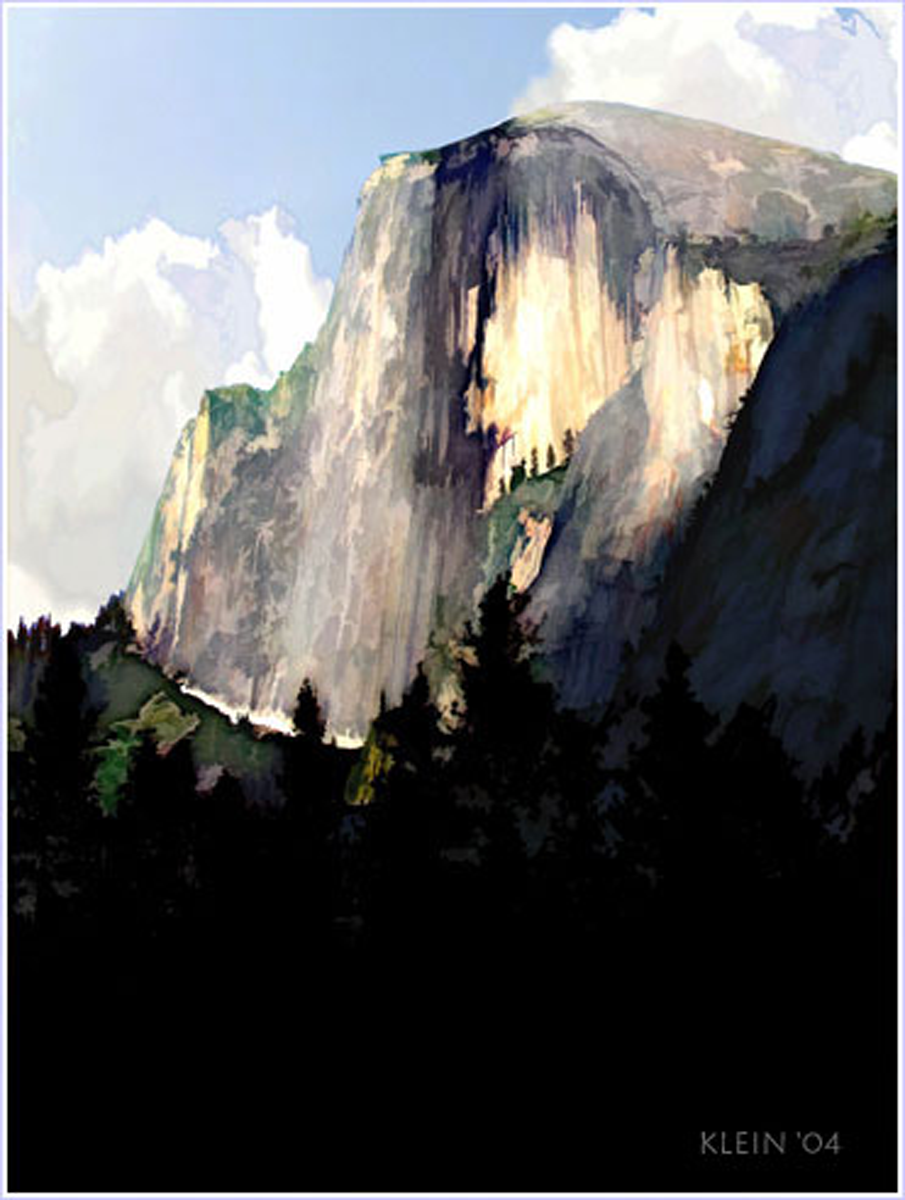 Halfdome Painting Yosemite